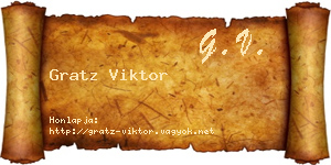 Gratz Viktor névjegykártya